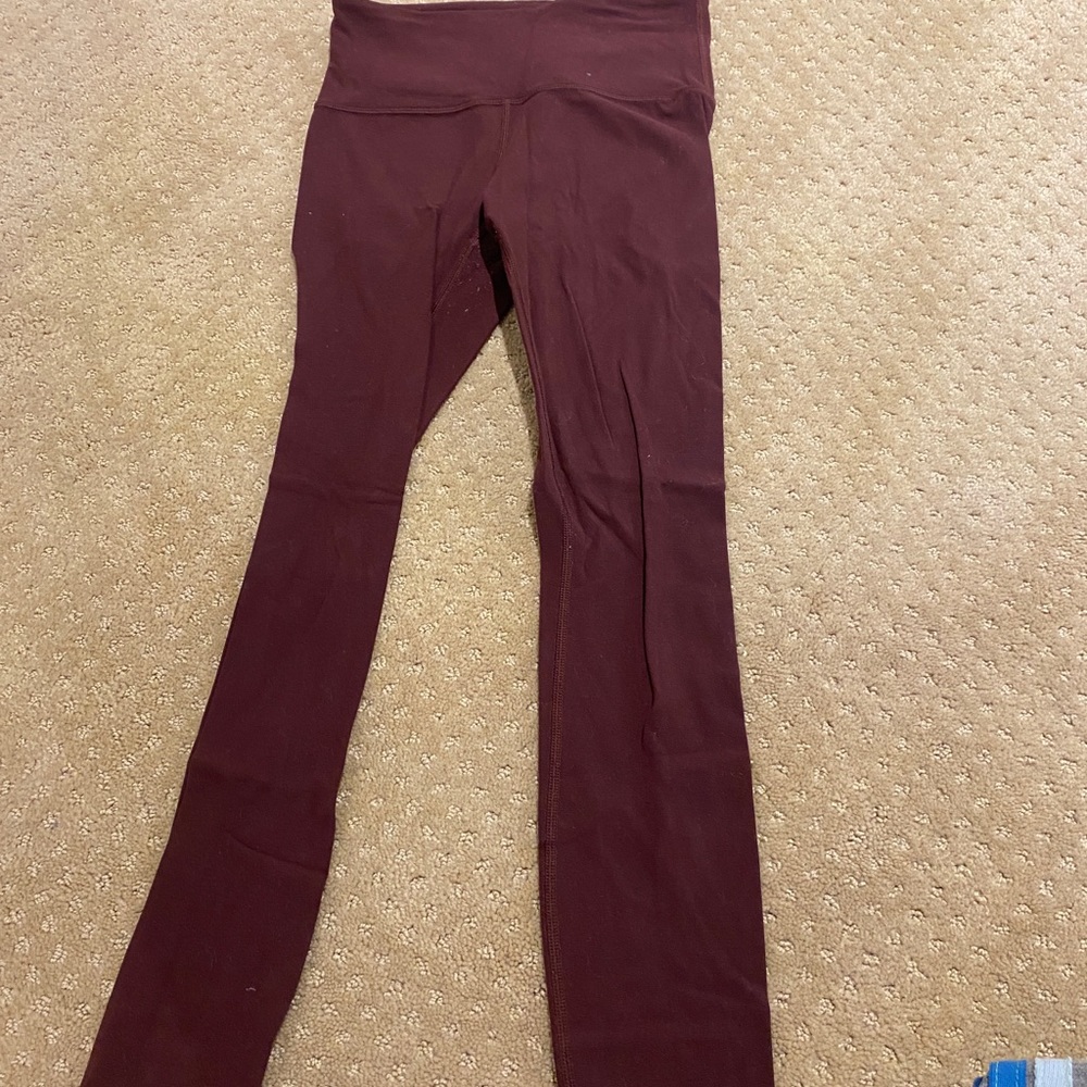 Athleta maroon leggins size xxs